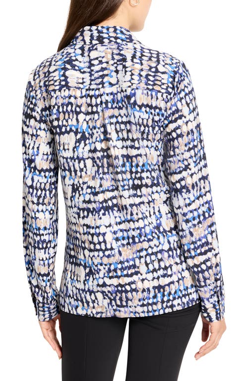 Nic + Zoe Nic+zoe Harvest Dot Button-up Shirt In Blue