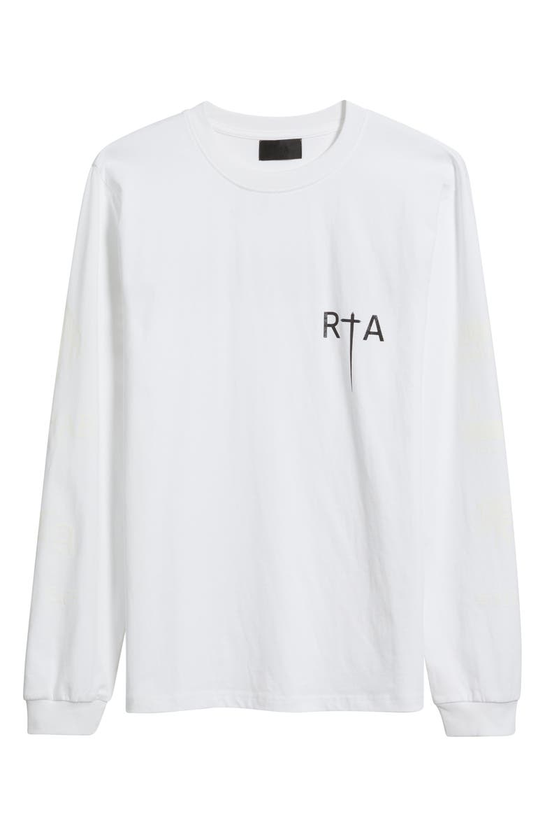 RtA Greatest Hits Long Sleeve Graphic T-Shirt, Main, color, White Greatest Hits