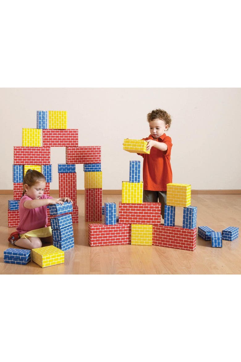 Cardboard Brick Block Large Building Set - 44 Pieces, Alternate, color, Multicolored