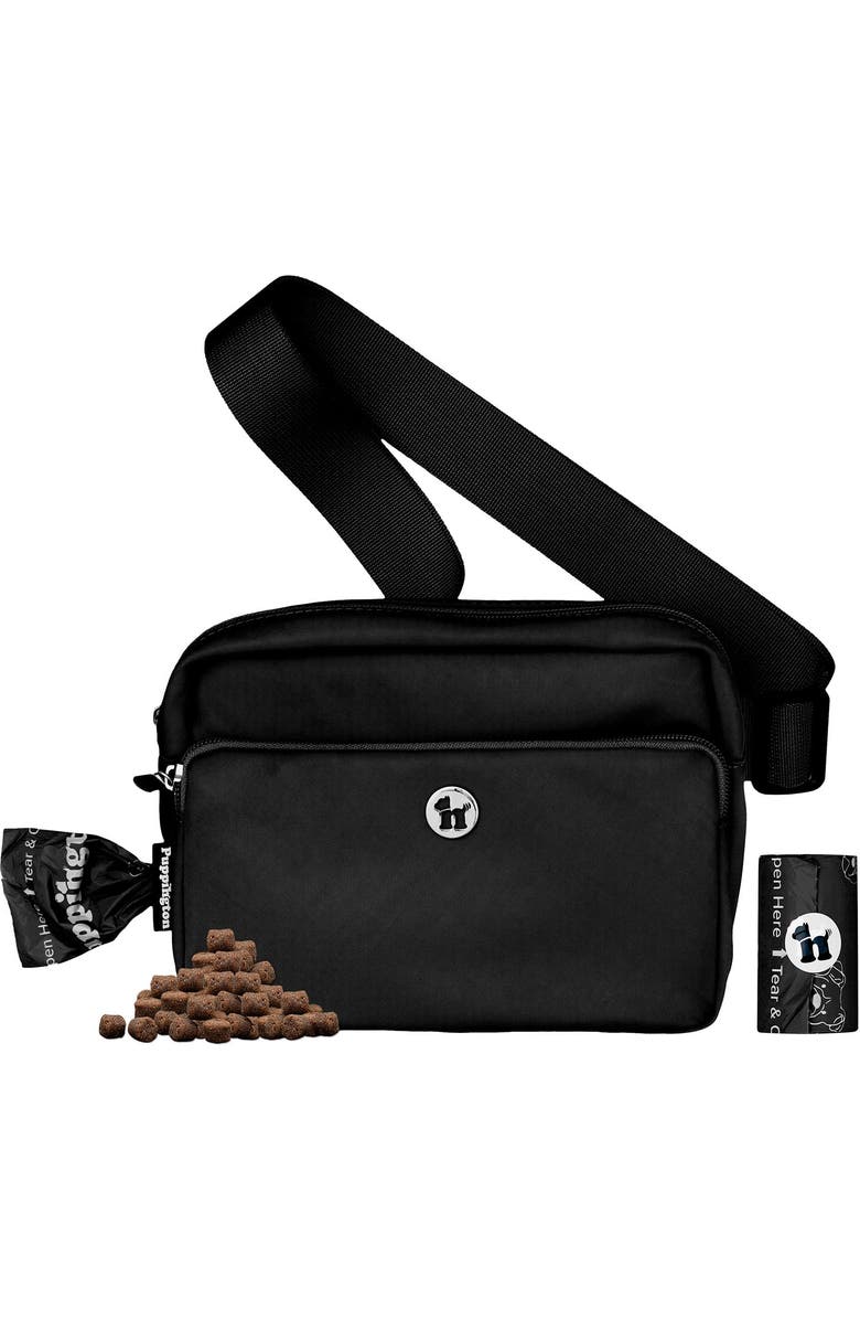 Puppington 3-in-1 Dog Walking Bag with Poop Bags, Main, color, Onyx Black