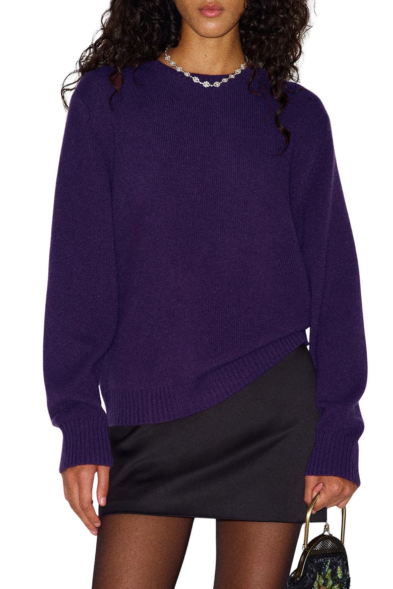 X Alexa Chung Hug Cashmere Sweater, Main, color, PURPLE