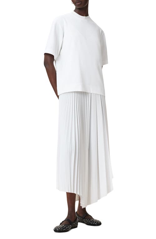 Allsaints Jax Short Sleeve Top & Pleated Sleeveless Dress In White