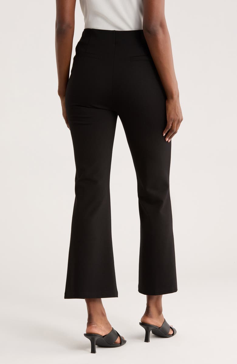 PATRIZIA LUCA Front Slit Wide Leg Pants, Alternate, color, Black