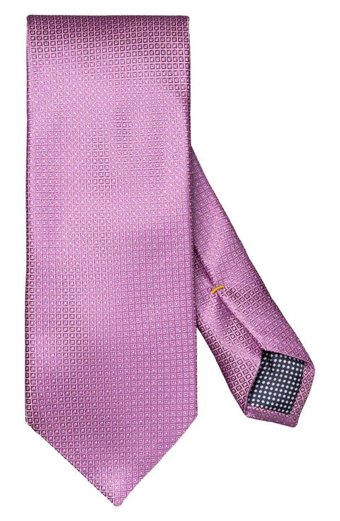 Micro Geo Silk Jacquard Tie