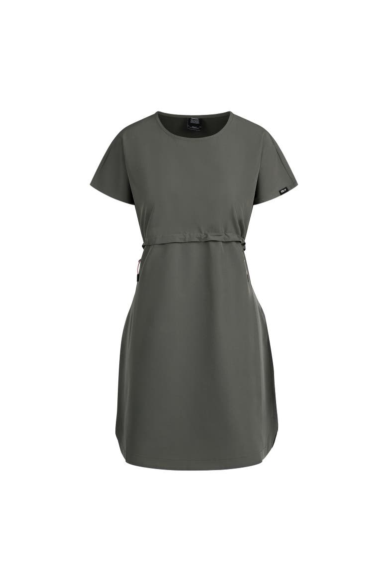 Lidia Round Neck Cotton Dress, Main, color, Herb