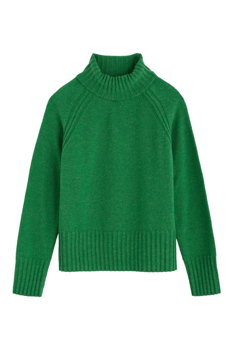 Basset Cove Merino Wool Blend Turtleneck Sweater, Alternate, color, HEDGEROW