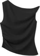 MANGO Asymmetric Ruched Top