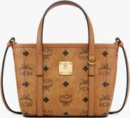 MCM Toni Top-Zip Shopper in Visetos