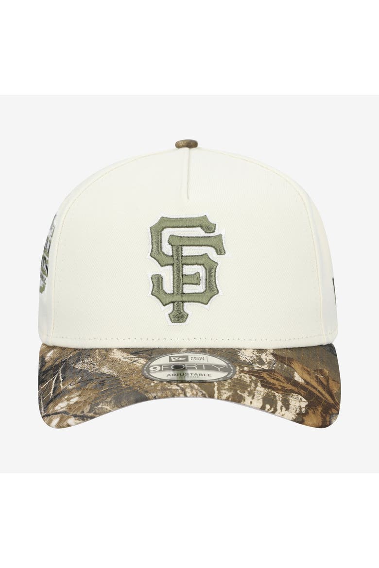Men's New Era Khaki/Realtree Camo San Francisco Giants 9FORTY A-Frame Adjustable Hat, Alternate, color, Khaki
