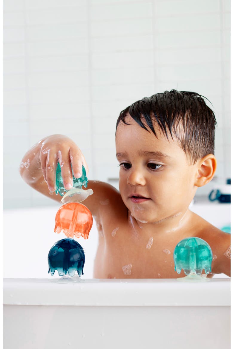'Jellies' Suction Cup Bath Toys, Alternate, color, NAVY/ CORAL