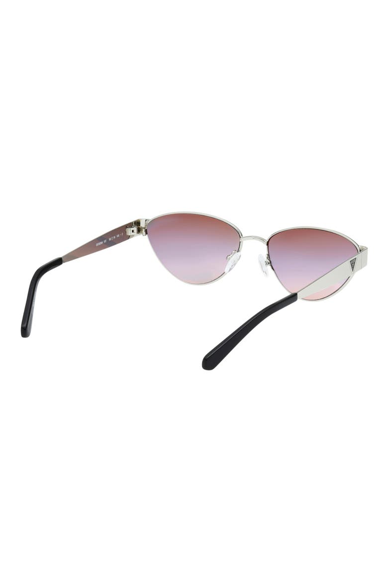 58mm Cat Eye Sunglasses, Alternate, color, NICKELTIN / GRADIENT BORDEAUX