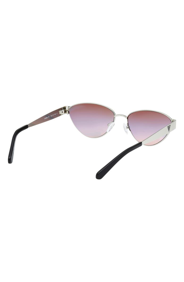 GUESS 58mm Cat Eye Sunglasses, Alternate, color, Nickeltin / Gradient Bordeaux