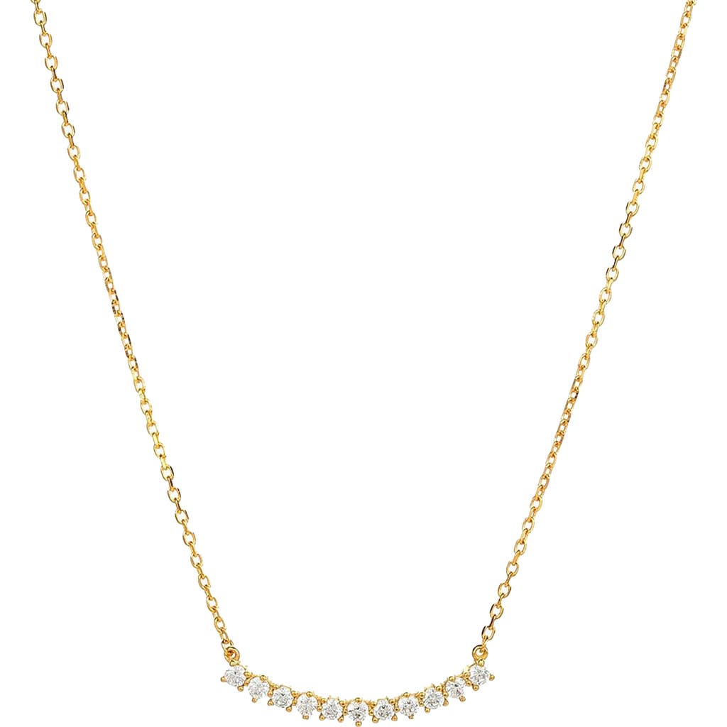 Bearfruit Jewelry Sterling Silver 18k Gold Plated Josephine Necklace Classic Tennis Gift at Nordstrom, Size 17