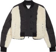 3.1 Phillip Lim High Pile Fleece Trim Quilted Crop Jacket
