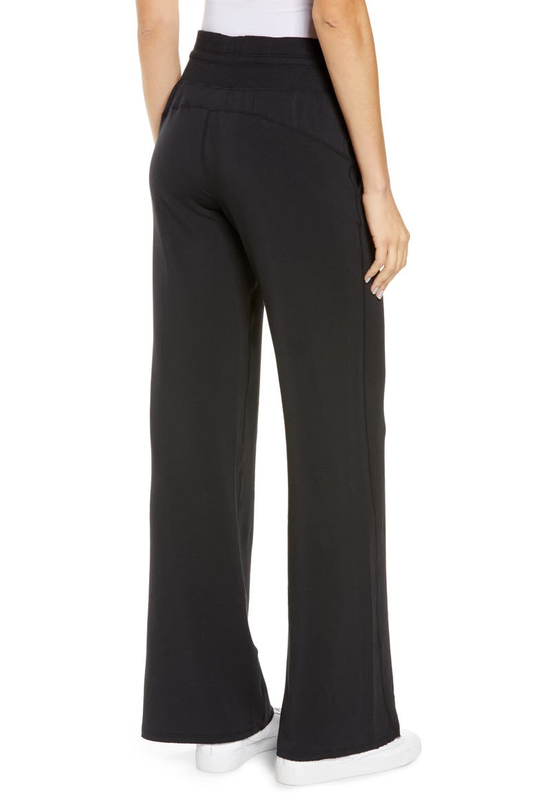 Peaceful Wide Leg Sweatpants, Alternate, color, BLACK