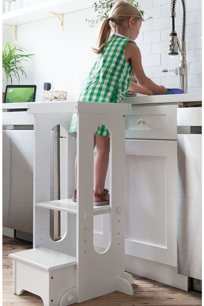 Explore & Store Learning Tower® Toddler Step Stool, Alternate, color, SOFT WHITE