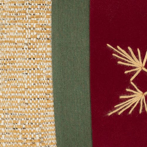 Elaine Smith Tradition Gold Handmade Indoor & Outdoor Woven Accent Holiday Pillow In Neutral