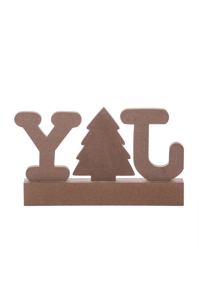 Multicolor Rustic Joy To The World Christmas Decor Figurine, Alternate, color, Multicolored