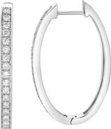 LuvMyJewelry Maris Channel-Set Diamond Huggie Hoop Earrings in 14K Gold