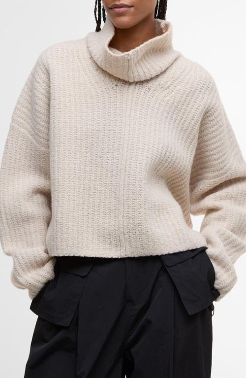 Barbour Imelda Oversize Merino Wool Blend Funnel Neck Sweater In Neutral