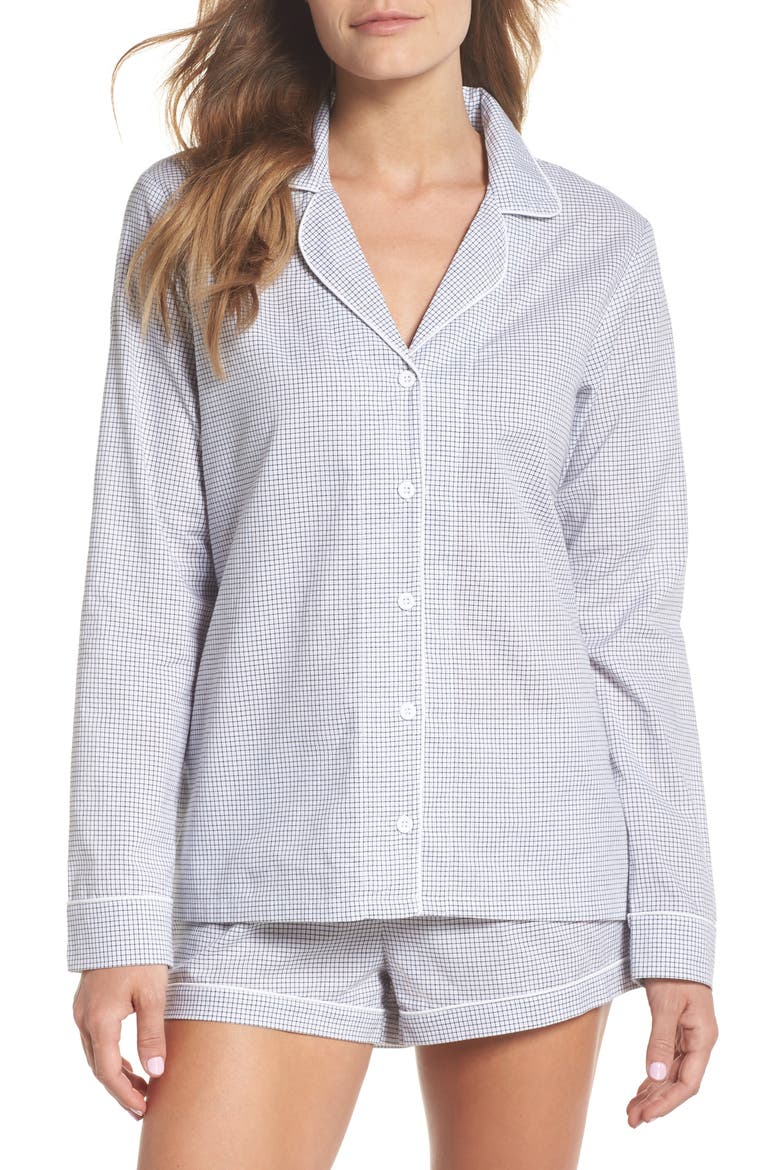 Cassandra Check Pajamas, Main, color, WHITE / BLACK CHECK