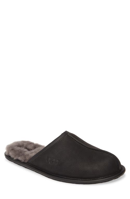 Ugg(r) Genuine Shearling Scuff Slipper In Black
