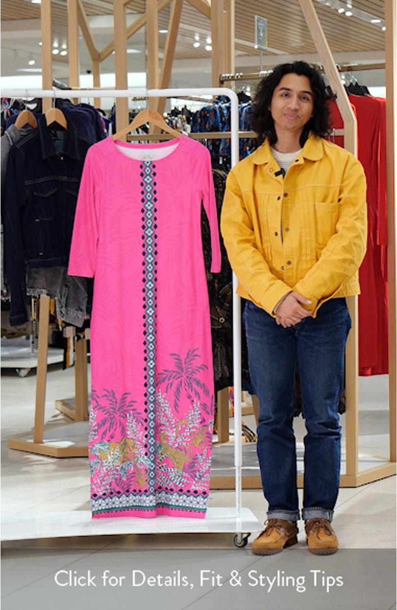 Seralina Border Print Maxi Dress, sales video thumbnail