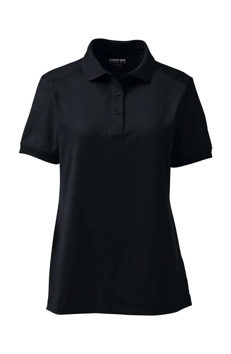 Lands' End School Uniform Young Short Sleeve Rapid Dry Polo Shirt, Alternate, color, Black