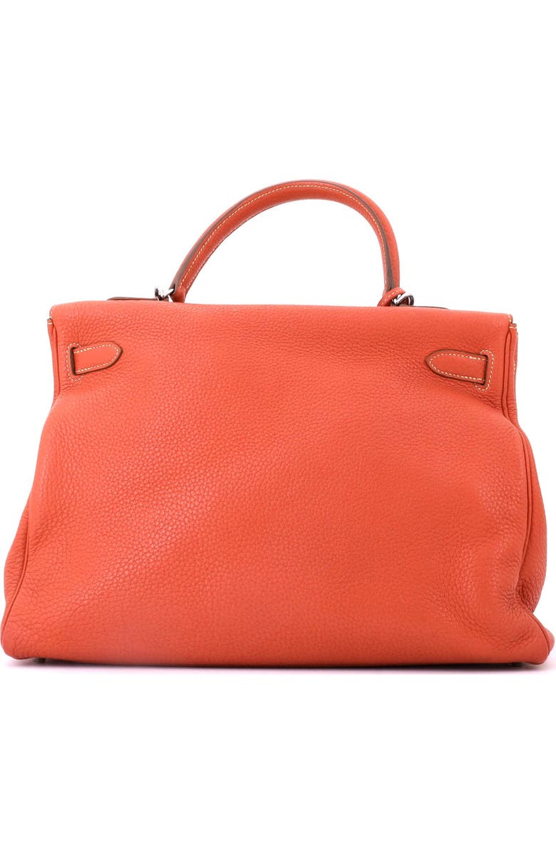 Pre-Owned Hermes Kelly Amazone Handbag Orange Clemence with Palladium Hardware 35, Alternate, color, Sanguine