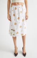 JULIE KEGELS Sisley Armchair Print Cotton Slip Skirt