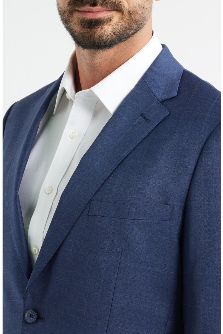 Navy Windowpane Check Wool Blend Suit Jacket, Alternate, color, NAVY