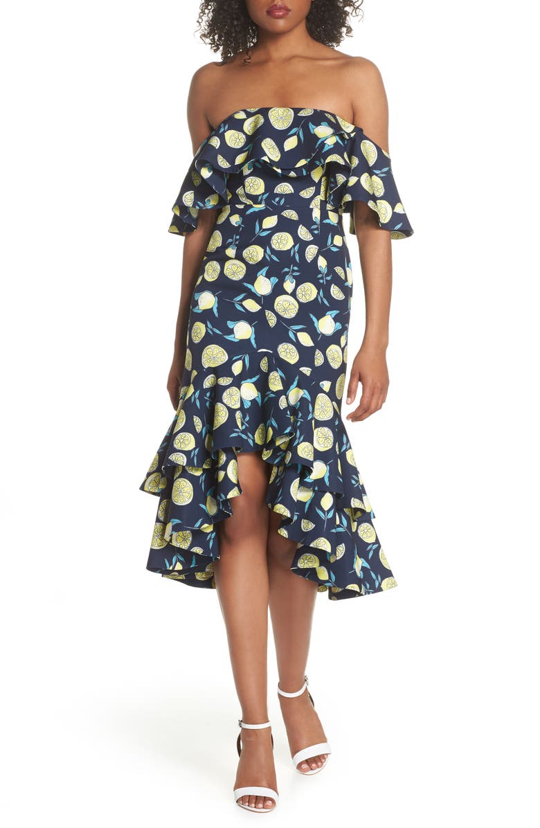 Fame and Partners Sasha Off the Shoulder Dress, Main, color, 