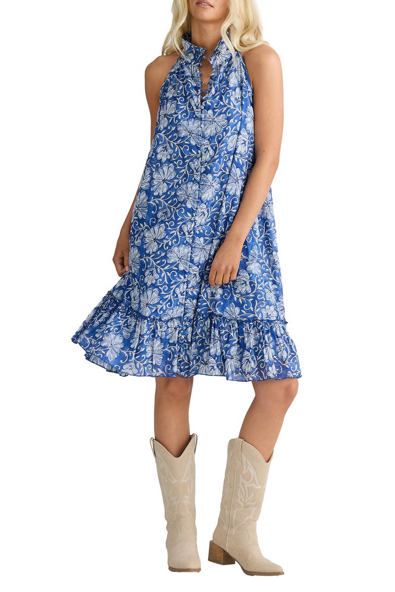 Tapas Sleeveless Dress, Main, color, BLUE BLOSSOM