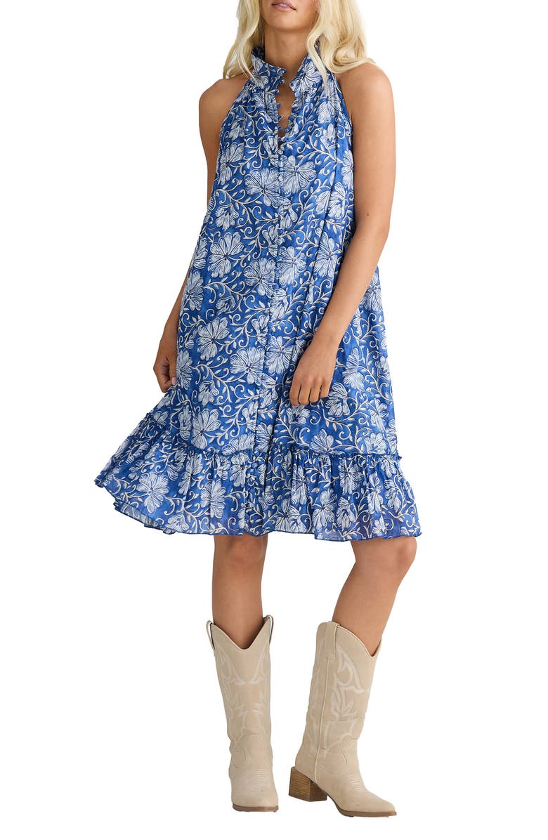 Talisman the Label Tapas Sleeveless Dress, Main, color, Blue Blossom