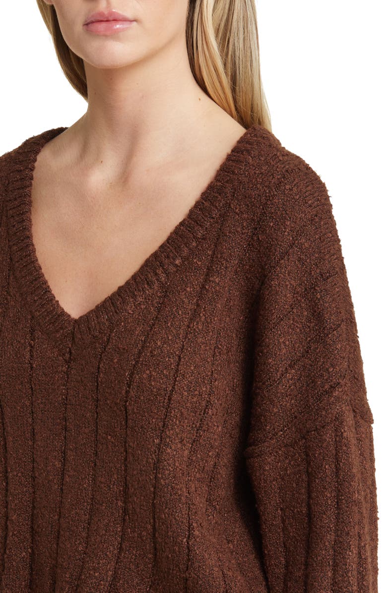 PacSun V-Neck Rib Crop Sweater, Alternate, color, 