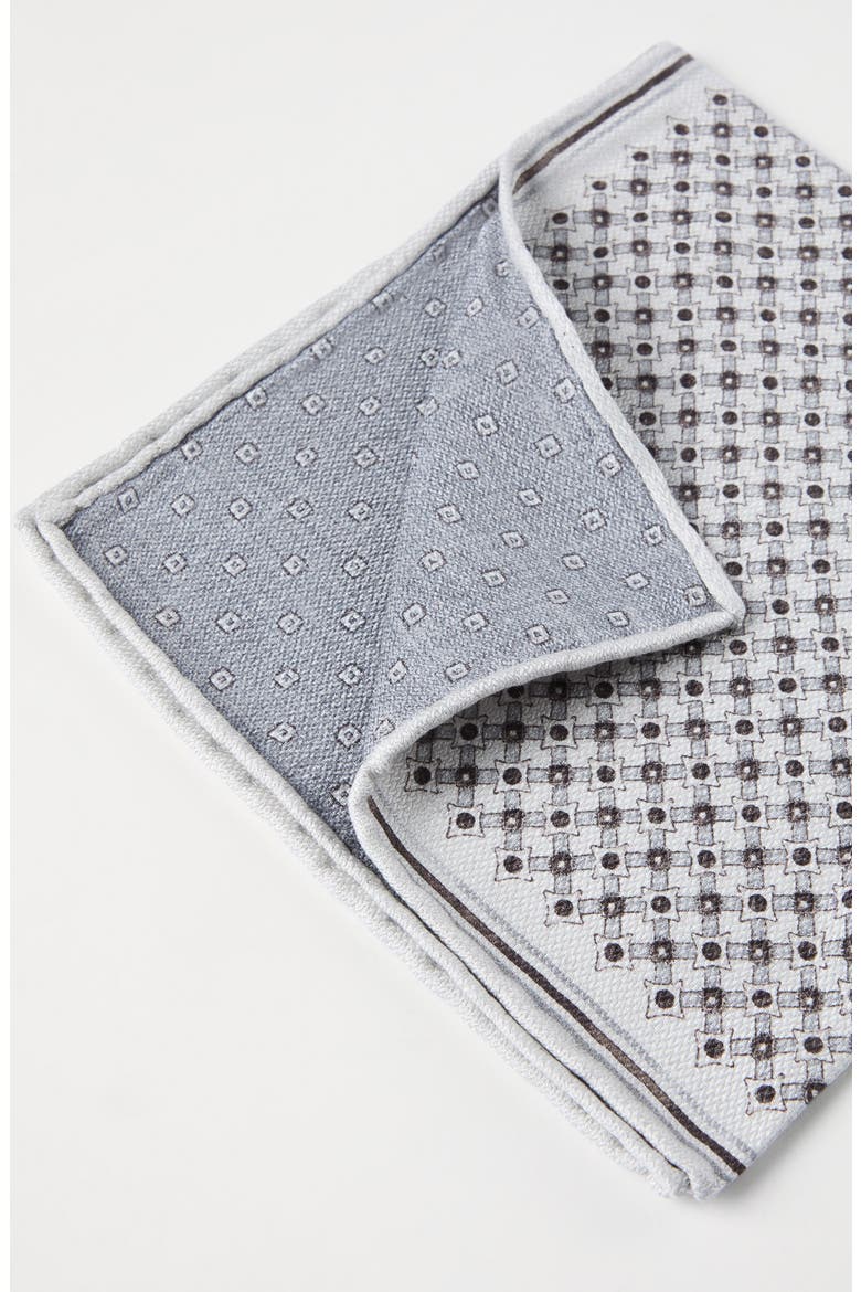 Pocket square with pattern, Alternate, color, Light Grey