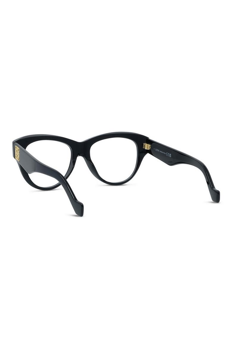 Anagram 52mm Round Optical Glasses, Alternate, color, SHINY BLACK