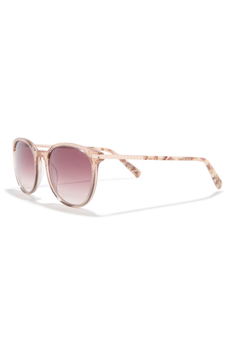 53mm Round Sunglasses, Alternate, color, BLUSH