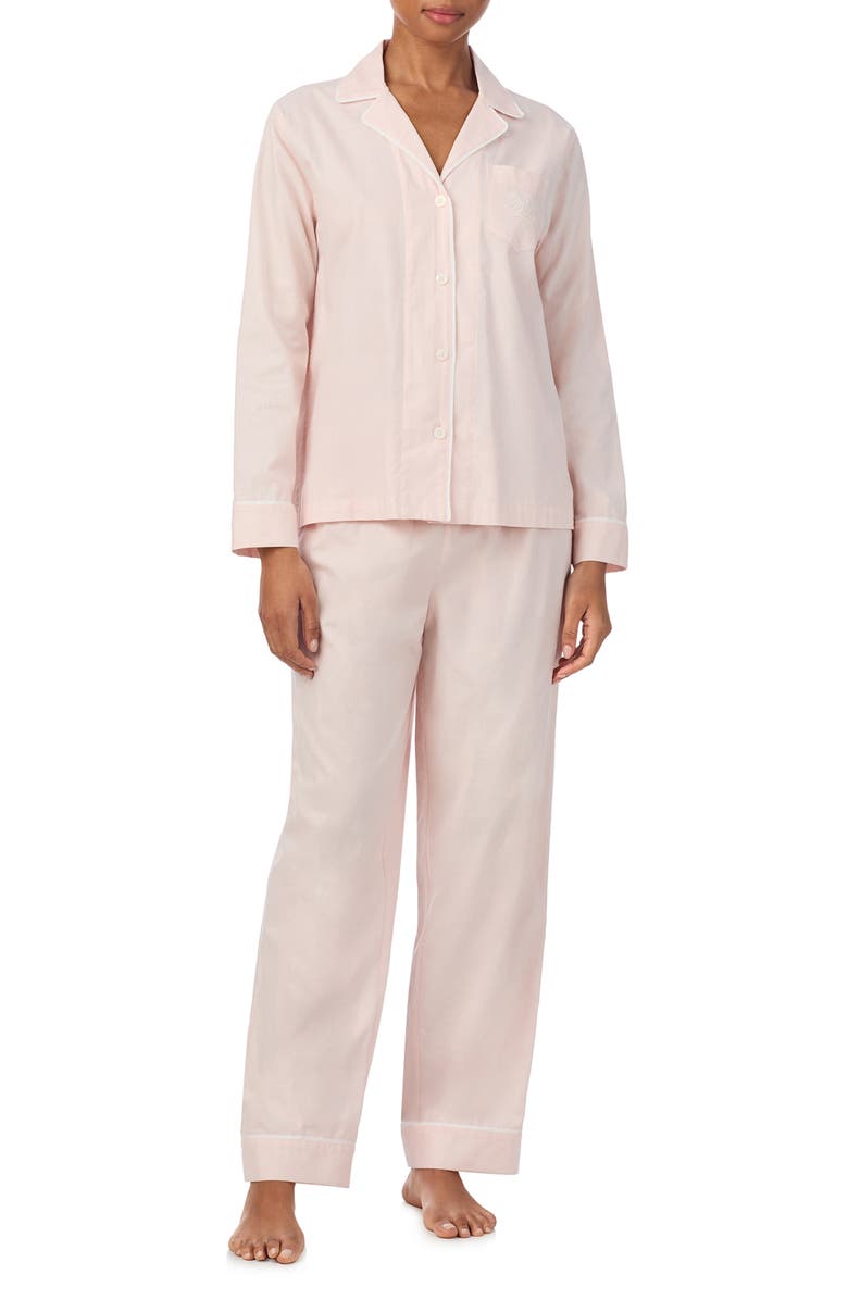 Lauren Ralph Lauren Cotton Pajamas, Alternate, color, Blush