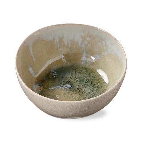 Montauk Blue Ceramic Dining Salad Bowl Dishwasher Safe
