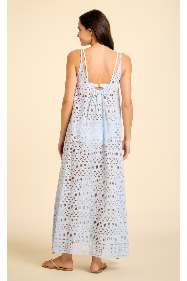 Dunmore Eyelet Tank Cover-up, Alternate, color, Light Blue