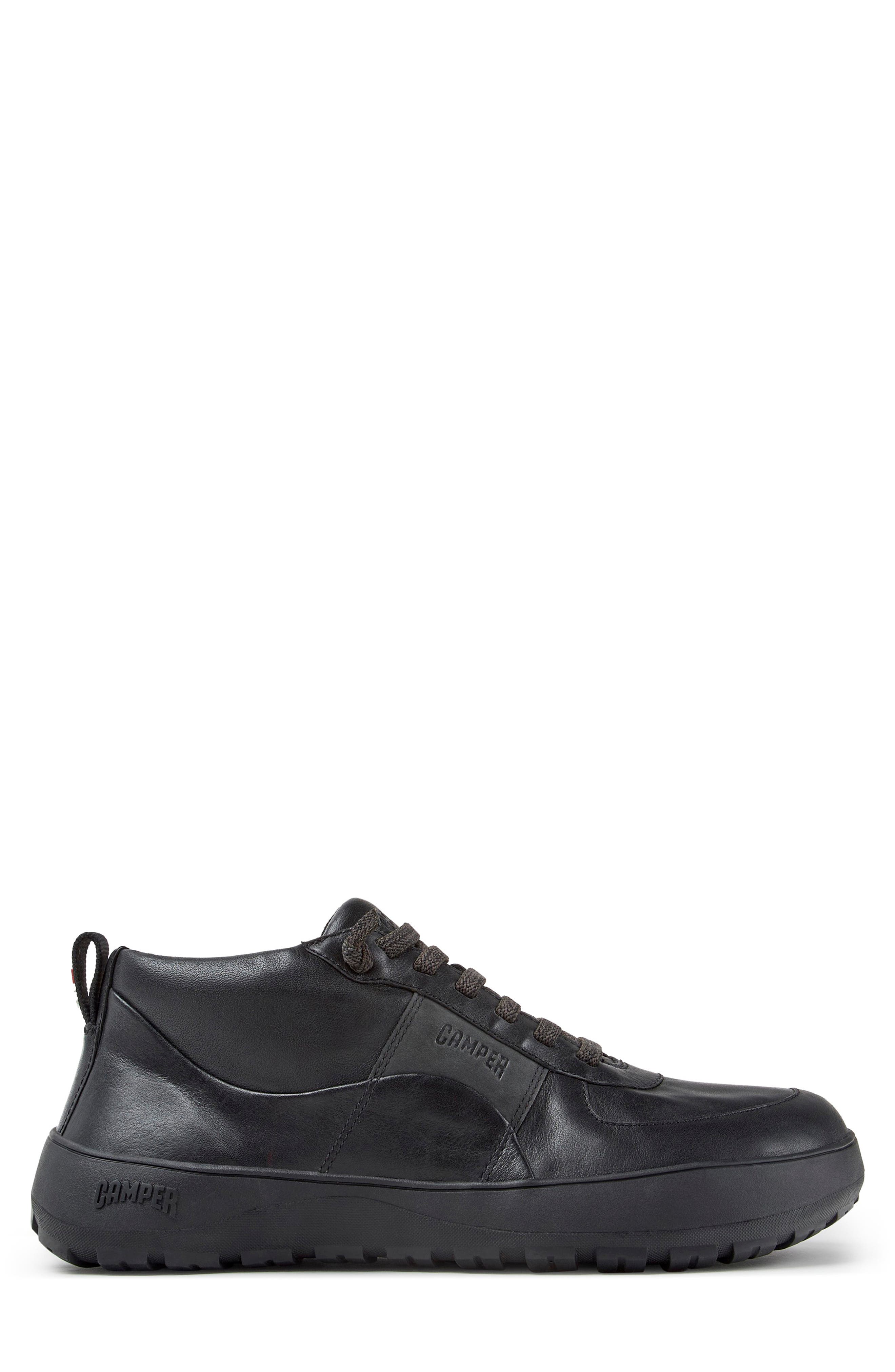 Peu Serra Gore-Tex Leather Sneaker, Alternate, color, BLACK