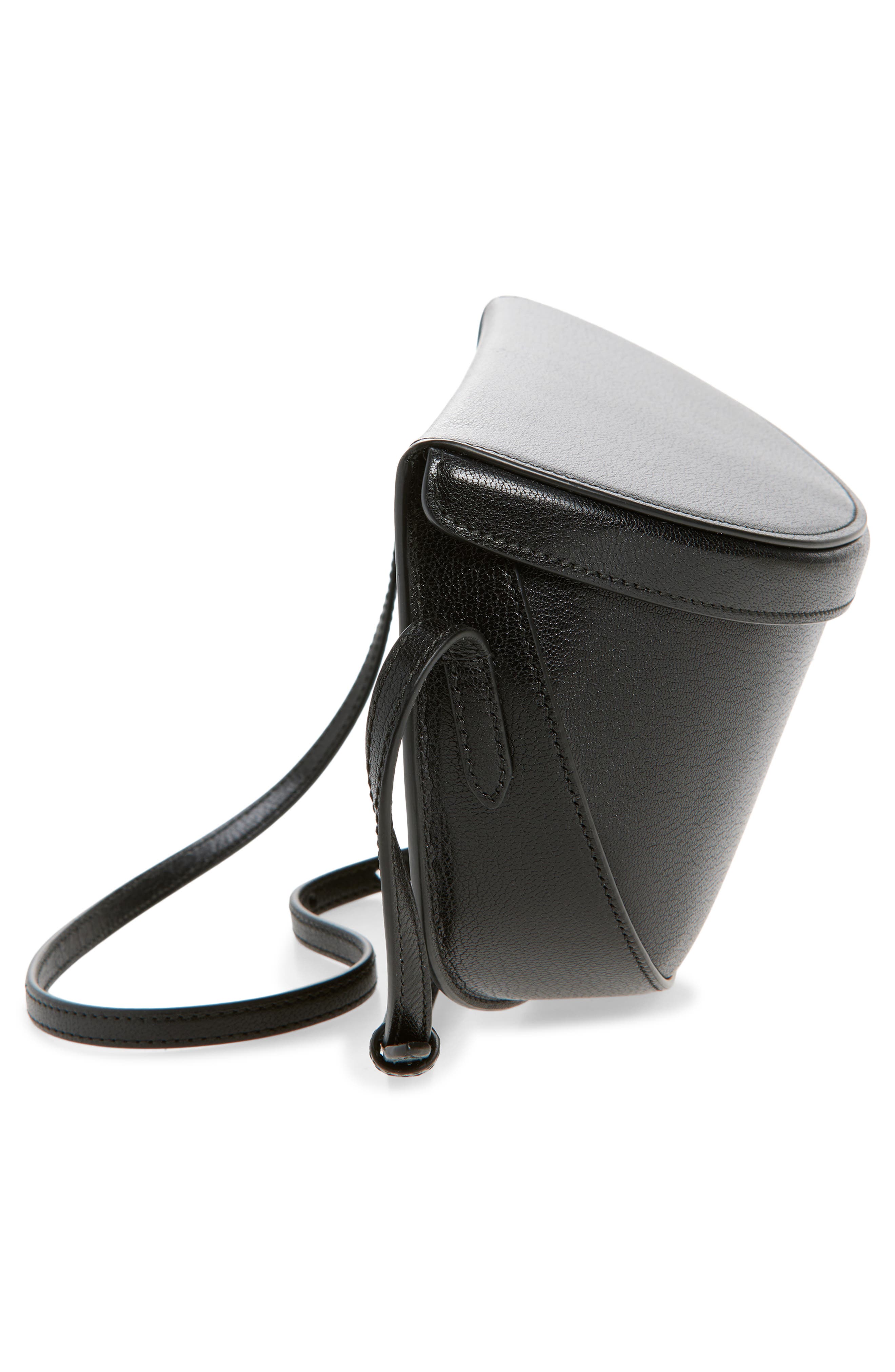 Alaïa Hip East West Crossbody Bag, Alternate, color, Noir