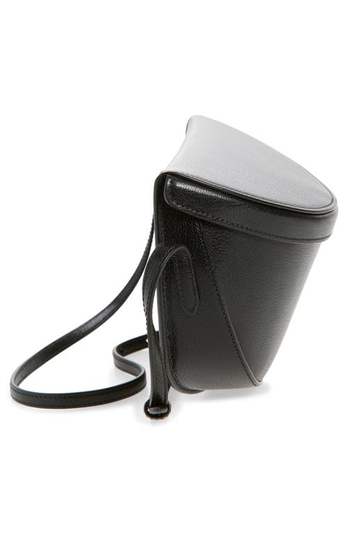 Alaïa Hip East West Grained Leather Cross-body Bag In Black