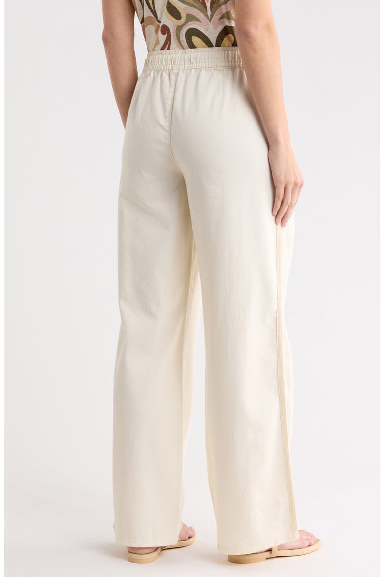 Stretch Cotton Trackies Pants, Alternate, color, MOONSTONE WHITE