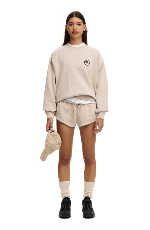 Cotton On Body Plush Graphic Crew Sweatshirt In Neutral