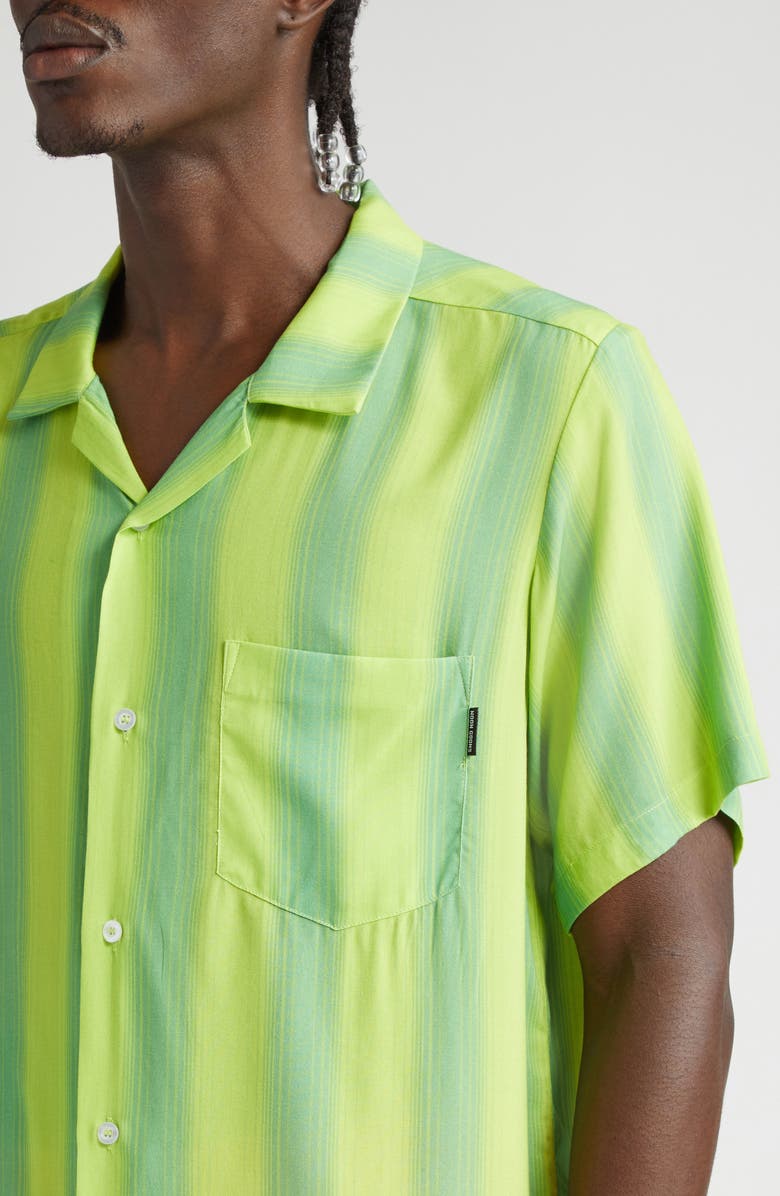 Noon Goons High Society Stripe Short Sleeve Camp Shirt, Alternate, color, 