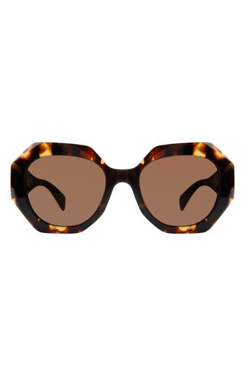 Rag & Bone 53mm Rectangular Sunglasses In Brown