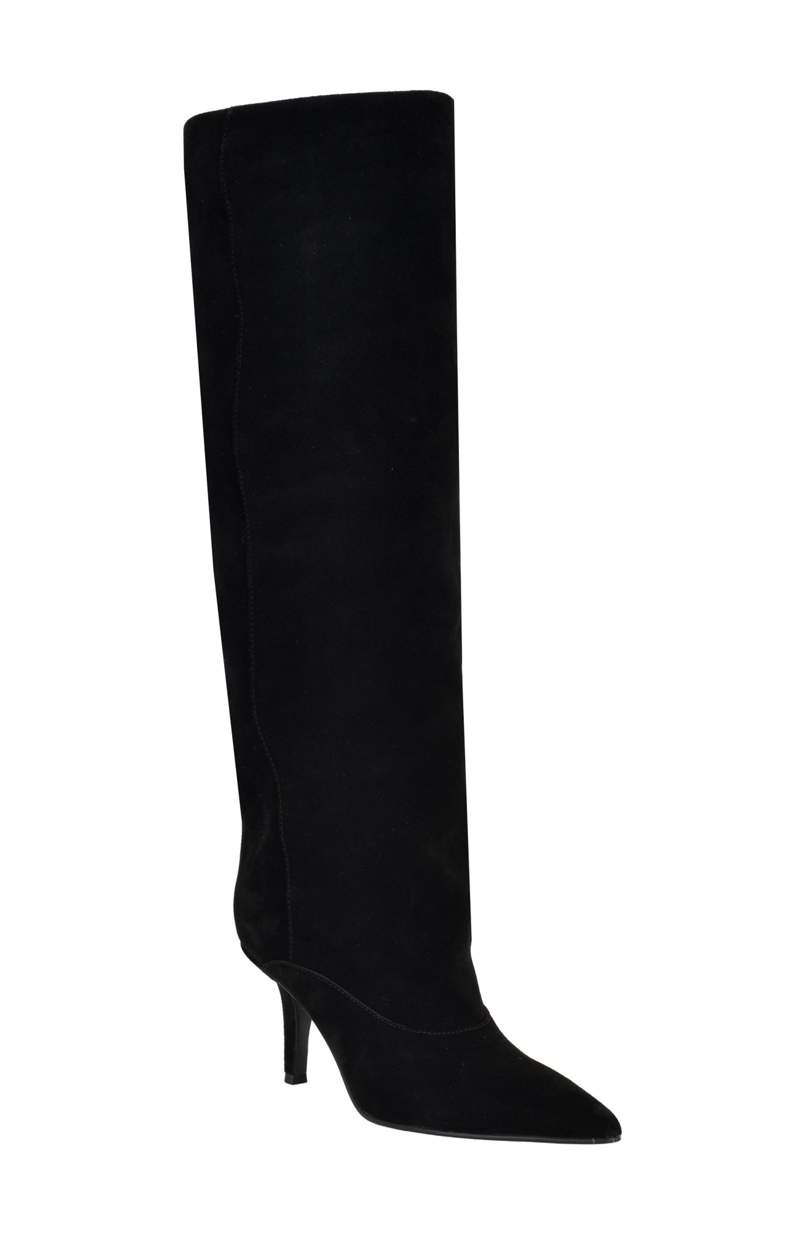 Carolan Pointed Toe Slouch Boot, Main, color, BLACK