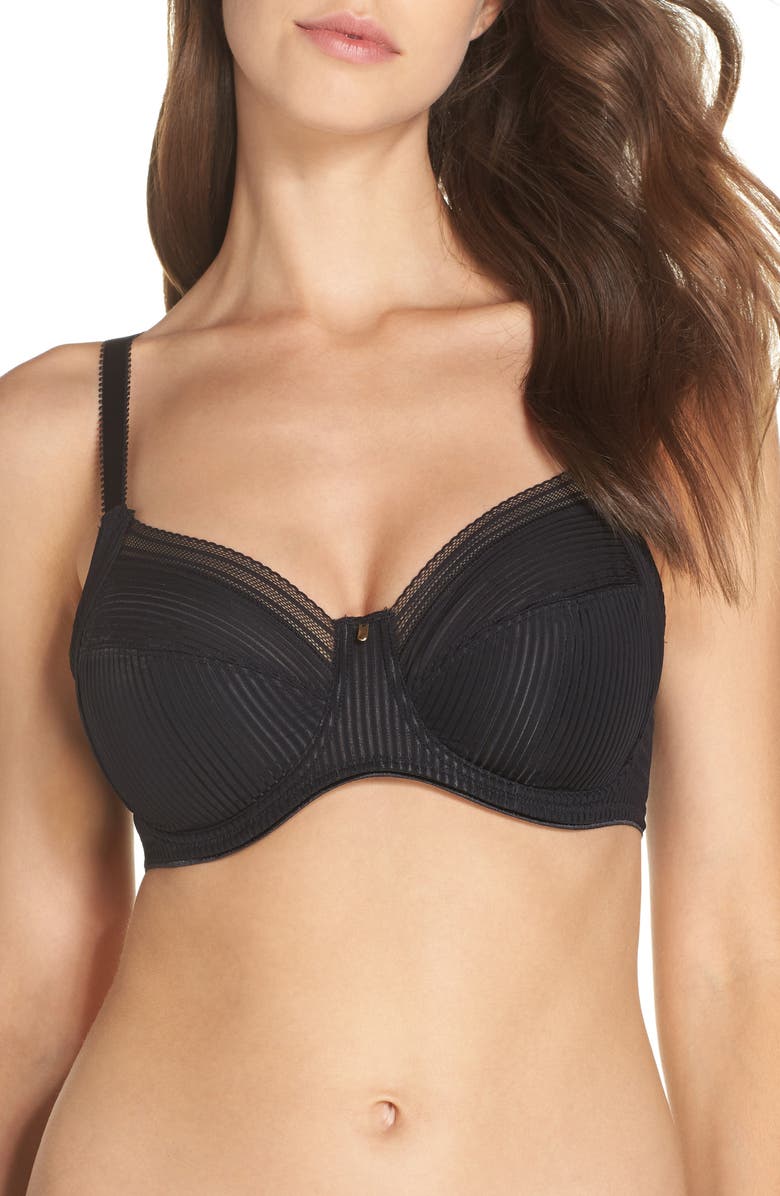 Fantasie Fusion Underwire Side Support Bra, Main, color, Black